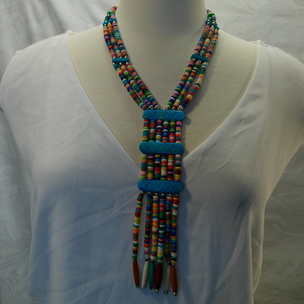 Multi-Stone Silver Treasure Necklace, Earring, Bracelet (400)